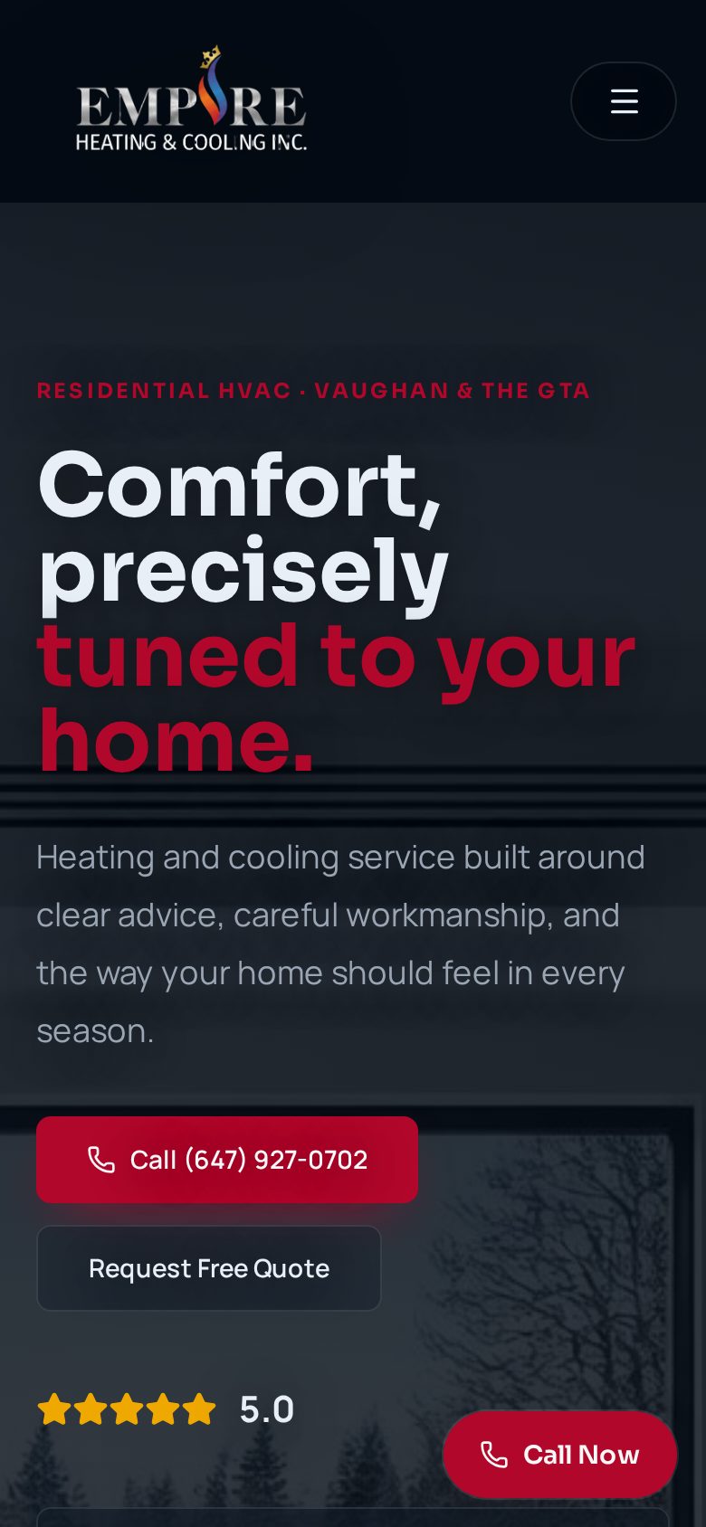 Empire Heating & Cooling on mobile